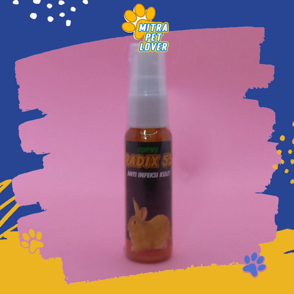 OBAT KUDIS KELINCI - RADIX SPRAY 10 ML ORIGINAL - SEMPROT ANTI SCABIES KUDIS EKSIM KORENG GATAL PADA KELINCI RABBIT - MURAH ASLI GARANSI - KUALITAS -PET ANIMAL HEALTHCARE &amp; VETERINARY TAMASINDO OBAT &amp; VITAMIN TERNAK HEWAN BINATANG PELIHARAAN MITRAPETLOVER