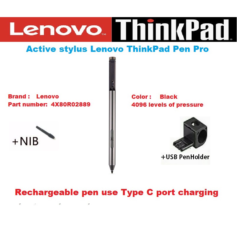 Active stylus Lenovo ThinkPad Pen Pro Rechargeable Type C Original