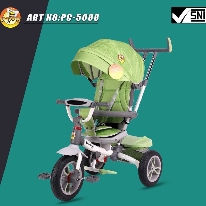 Sepeda ANAK Roda 3 Tiga PACIFIC PC 5088 Kursi Putar Tricycle Stroller Anak