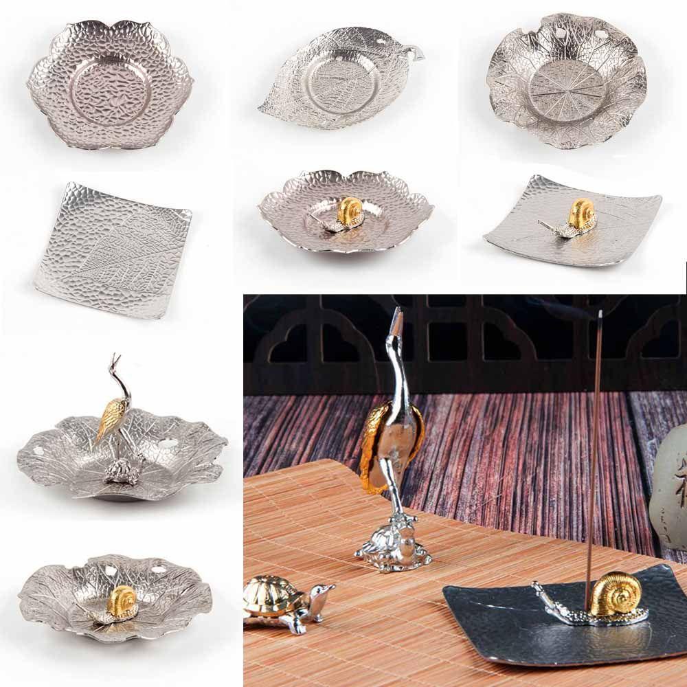 R-flower Metal Incense Burner Portable Luxury Buddhism Gaya Arab Tungku Aromaterapi Tempat Dupa Emas