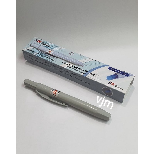 Lancing Device Plastic Autoklik Sammora/Pen Bekam sm/Pen ambil darah murah