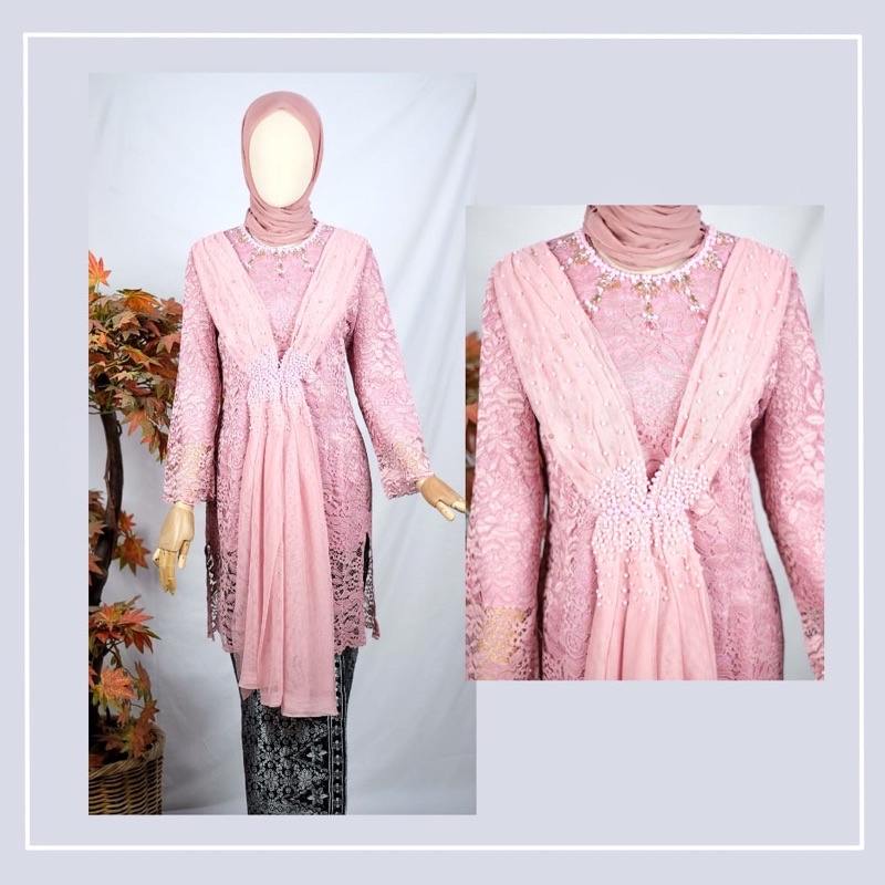 ATASAN KEBAYA BRUKAT PAYET SELENDANG // KEBAYA PESTA