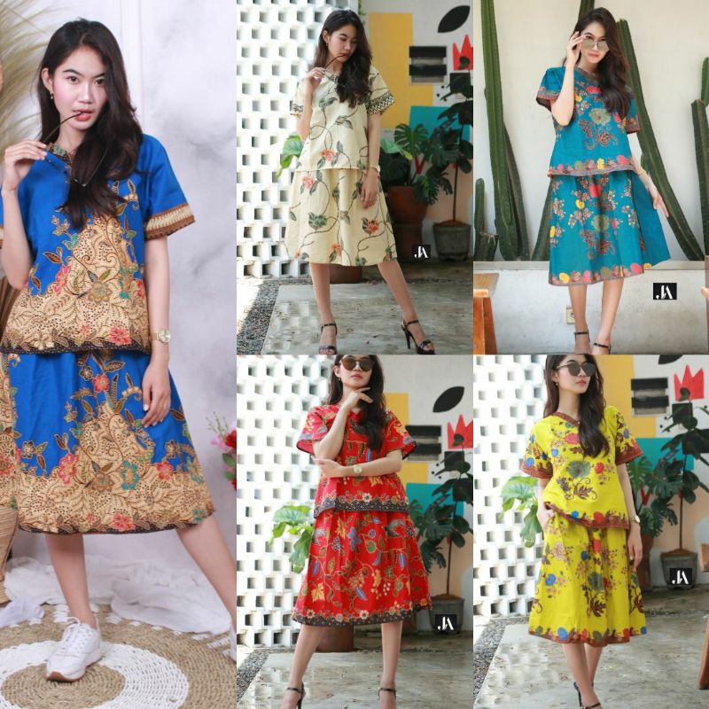 setelan baju batik wanita rok uj wanita murah