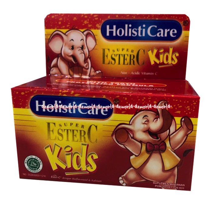 Holisticare Ester C Kids Vitamin C 30tablet Untuk Anak Rasa Jeruk Untuk Menjaga Daya Tahan Tubuh Holis Ticare Anak