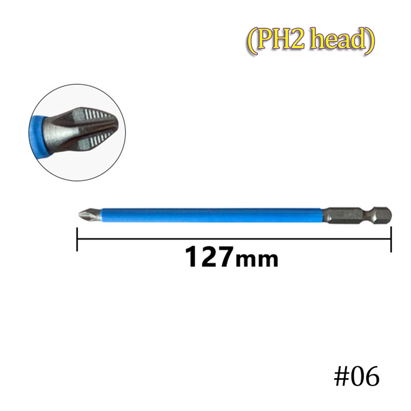 TK 1/7Pcs PH2 Cross Bit Drill Head Screwdriver Bits Hand Tools Anti Slip Electric Hex Shank Magnetic Screwdriver Drill Bit