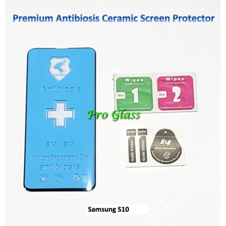 Samsung S10 / S10 PLUS Antibiosis Ceramic AntiShock Premium Screen Protector