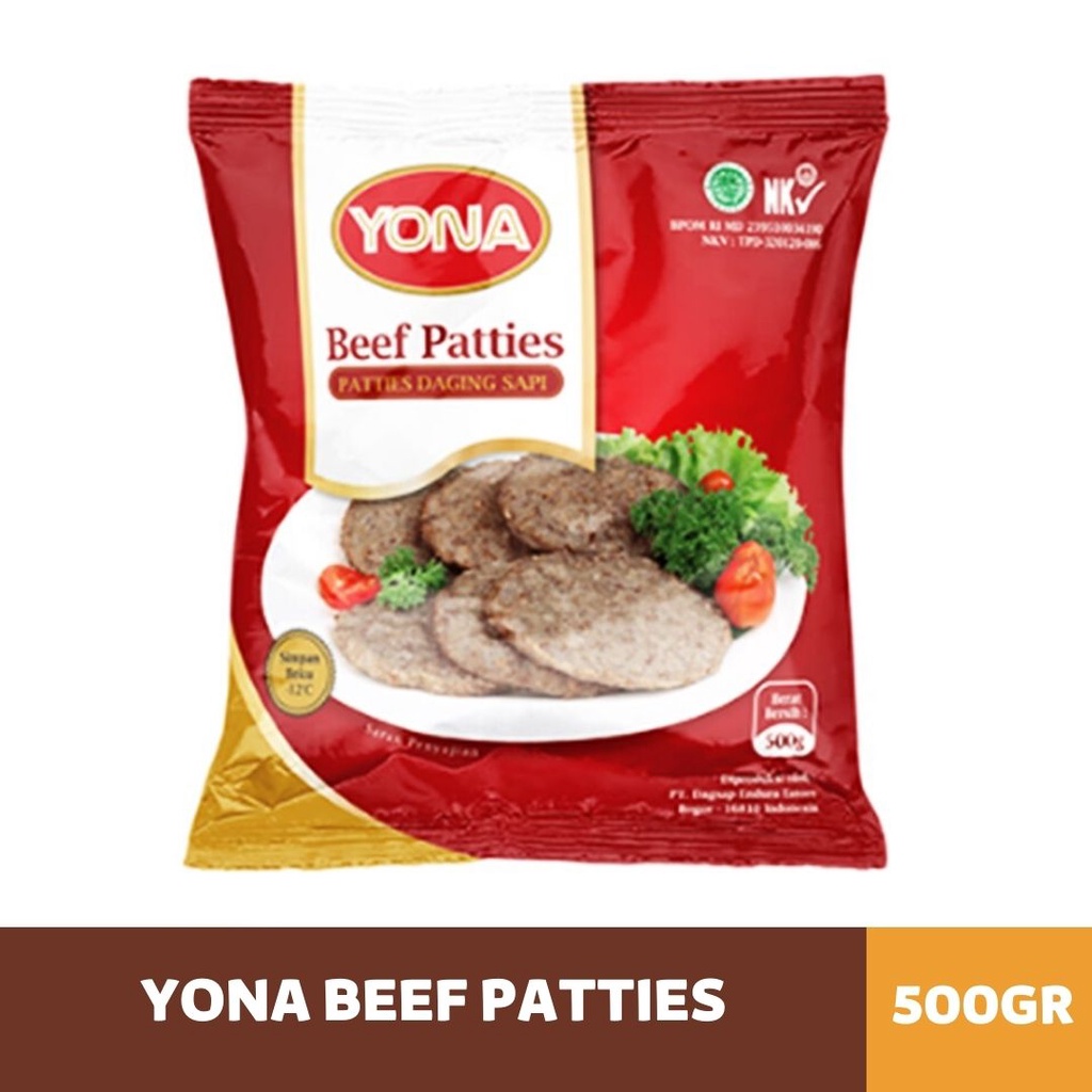 

YONA Beef Patties 1kg | beef patties 1kg yona burger sapi isi 20