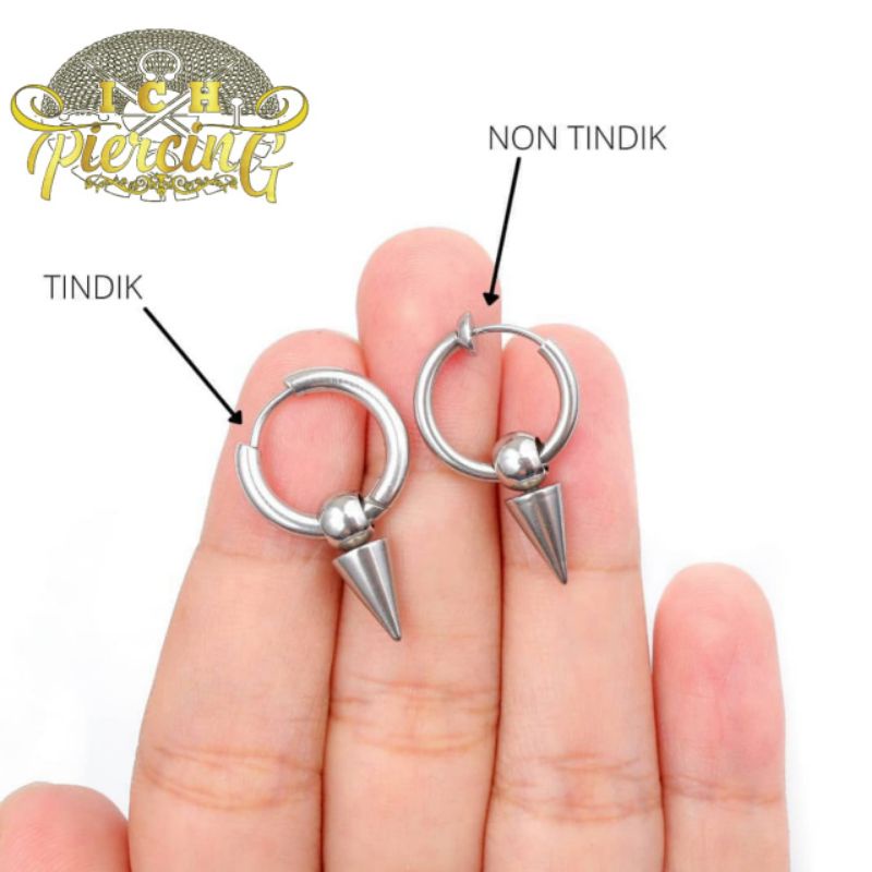 IP-CF TERBARU anting korea tindik dan jepit/ anting HOOPS model jarum terbaru