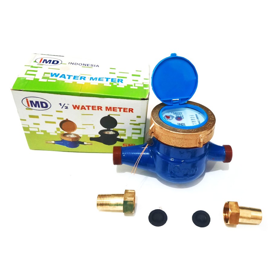 IMD Meteran Air Body Besi 1/2'' SNI - IMD Water Meter 1/2''