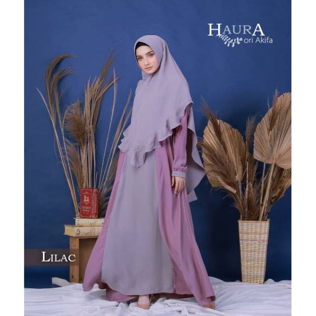 Gamis Wolly Haura Ori XL by Akifa