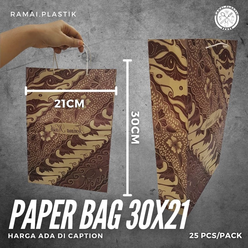 

Paperbag/ tas kertas motif batik isi 25pcs/ pack
