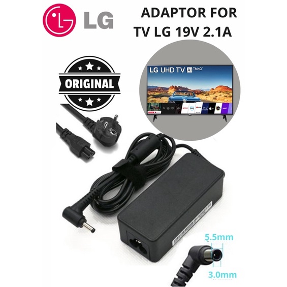 Adaptor Charger For LED LG Monitor/charger TV LG 19V 2.1A  bonus kabel power