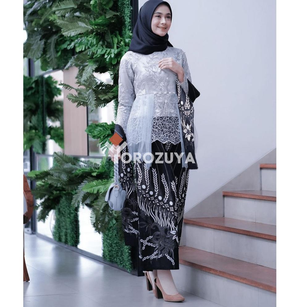 {MBN.26Au22q} Set Couple Kebaya Modern Batik Kebaya Couple Tunangan Lamaran Wisuda Kondangan Kebaya 