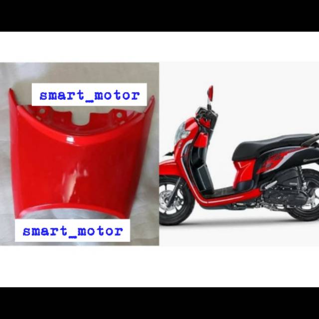 Cover Tutup Mesin Honda Scoopy Fi New Tahun 2017 2018 2019 - Merah
