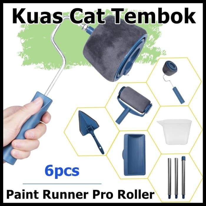 Alloet Kuas Cat Tembok Paint Runner Pro Roller DY 526 Blue