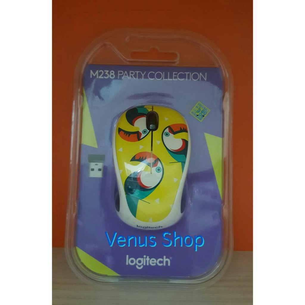 Best Seller LOGITECH WIRELESS MOUSE M238 PARTY COLLECTION TAUCAN / M 238 Murah
