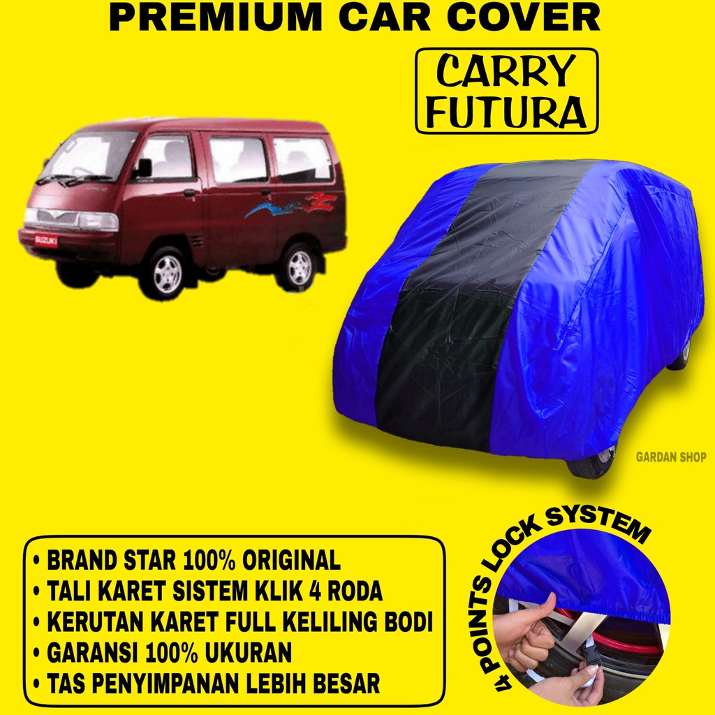 Body Cover CARRY FUTURA BIRU HITAM Penutup Bodi Mobil Carry Futura Waterproof PREMIUM