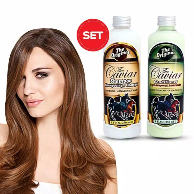 PENUMBUH RAMBUT PALING AMPUH ANTI RONTOK BOTAK PAKET THE CAVIAR 2 in 1 SHAMPOO + CONDITIONER BPOM