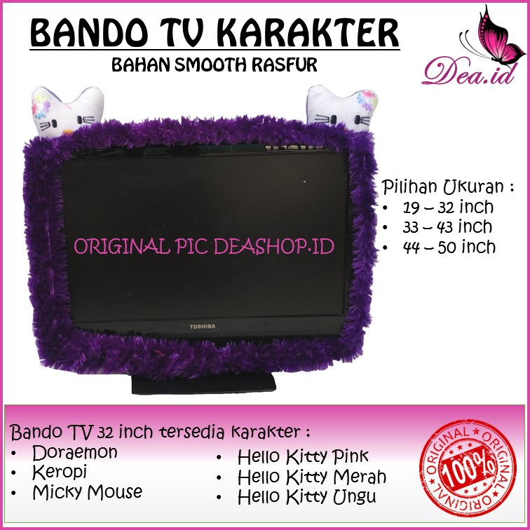 [DEASHOP] [HOME LIVING DECORATION] BANDO TV-HIASAN TV-COVER TV-PERNAK PERNIK UKURAN 19 - 56 INCH