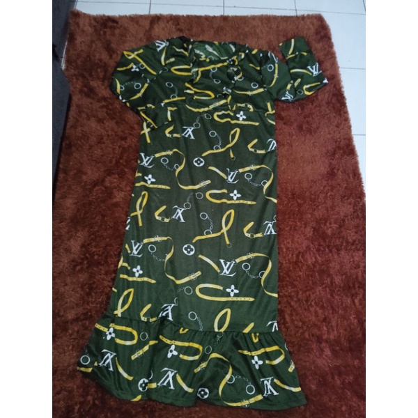 gamis baru strech kaos(rejek tarik benang)