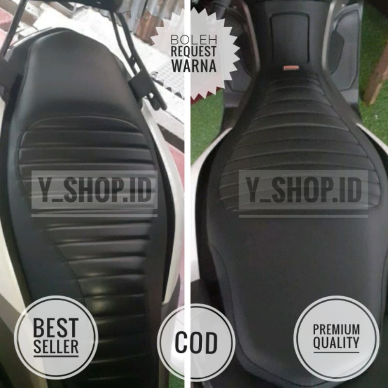 Sarung Kulit Jok Motor Yamaha Nmax 2018 2021 Modif Caferacer MBtech Anti Rembes Pnp