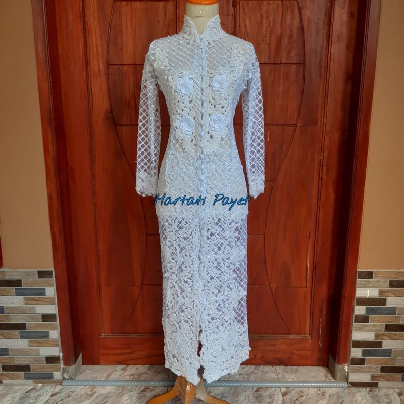 Kebaya Akad Full Payet Tile Kotak  / Gaun Pengantin Akad