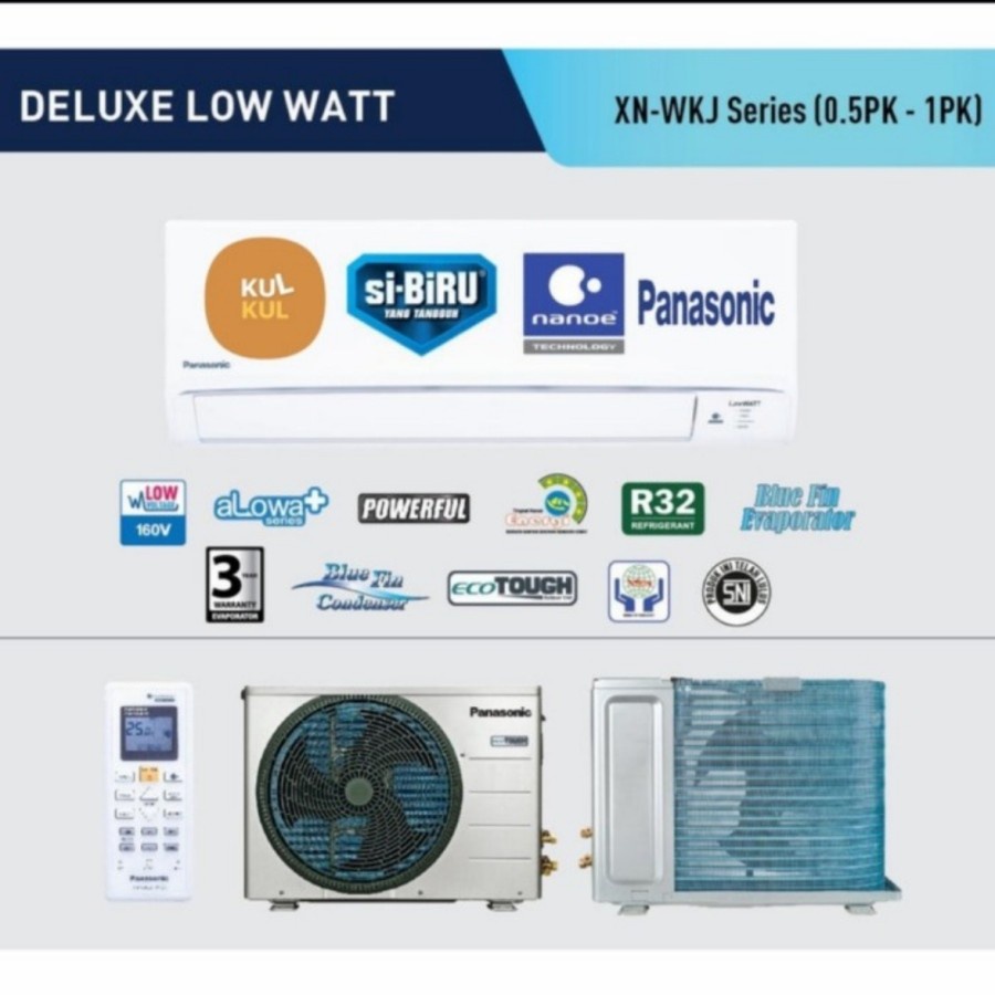 Panasonic CS-XN7WKJ Si-Biru AC Split 3/4 PK Deluxe Low Watt