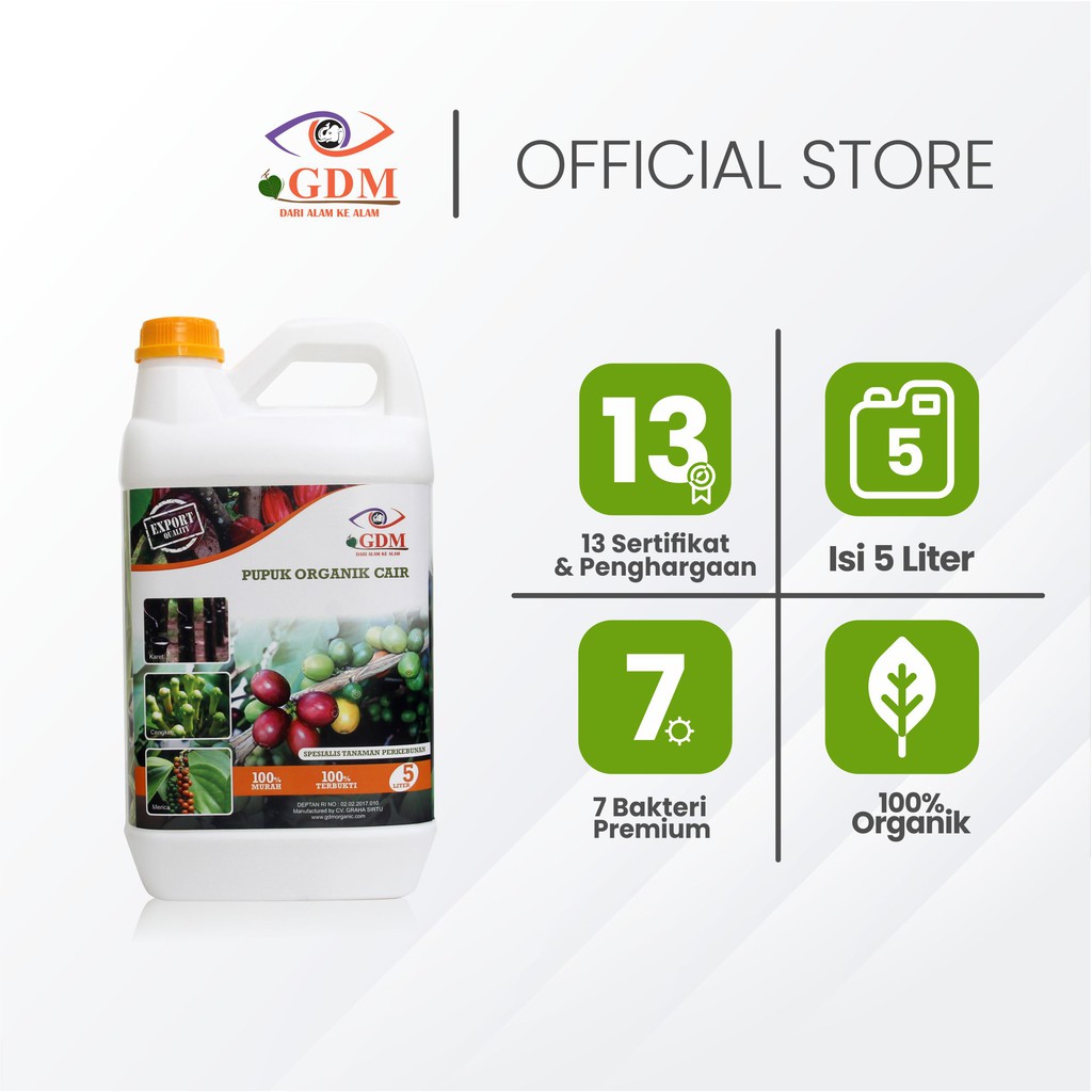 

GDM Pupuk Organik Untuk Perkebunan 5Liter