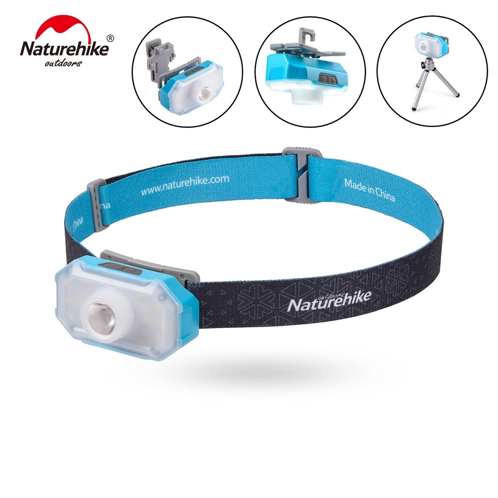 Headlamp Naturehike 220 Lumen NH18T001-A Headlamp Camping Waterproof Senter Kepala Tripod Tenda Gant