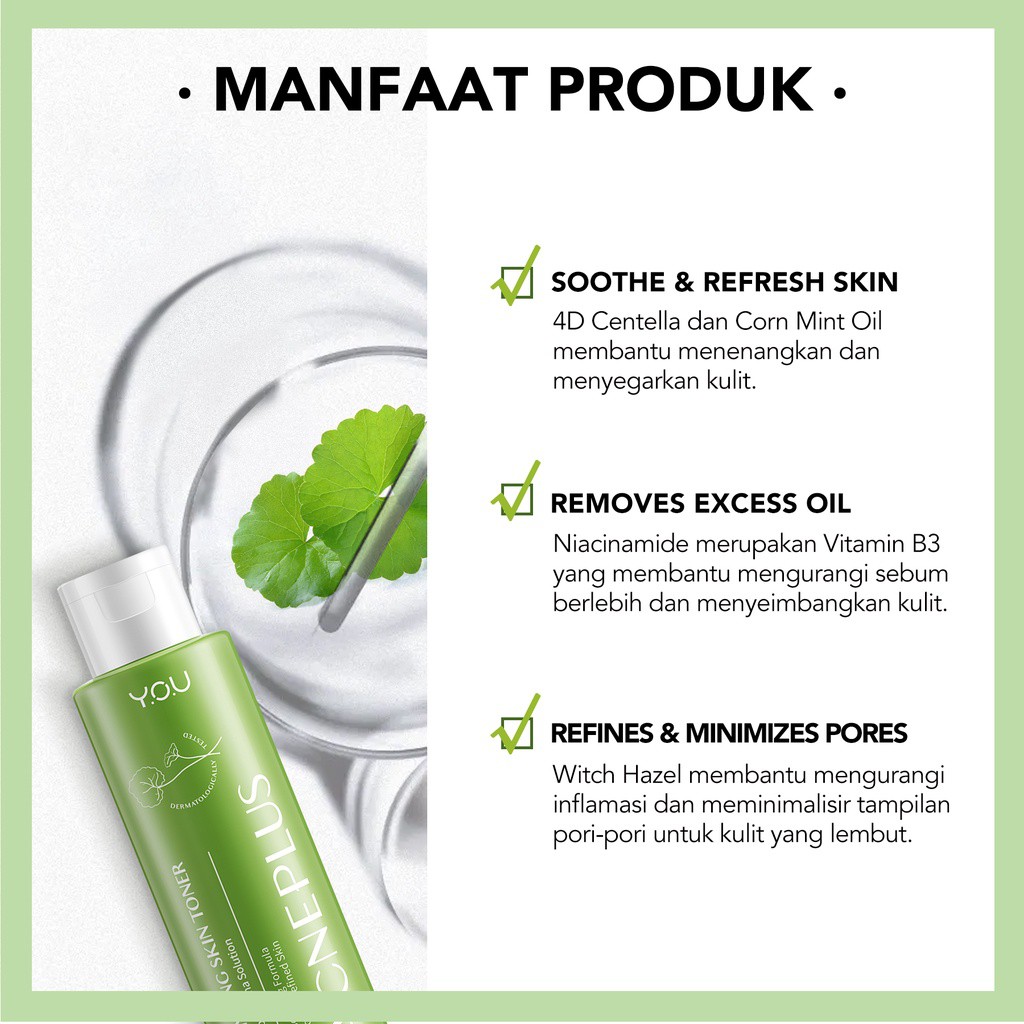 YOU Acneplus Cica Herbs Derma Solution - Moisturizer / Toner / Serum / Spot Care