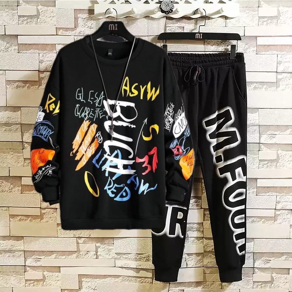 stelan buch / satu set / sweater + celana / fashion pria / baju terlaris - alipio fashion