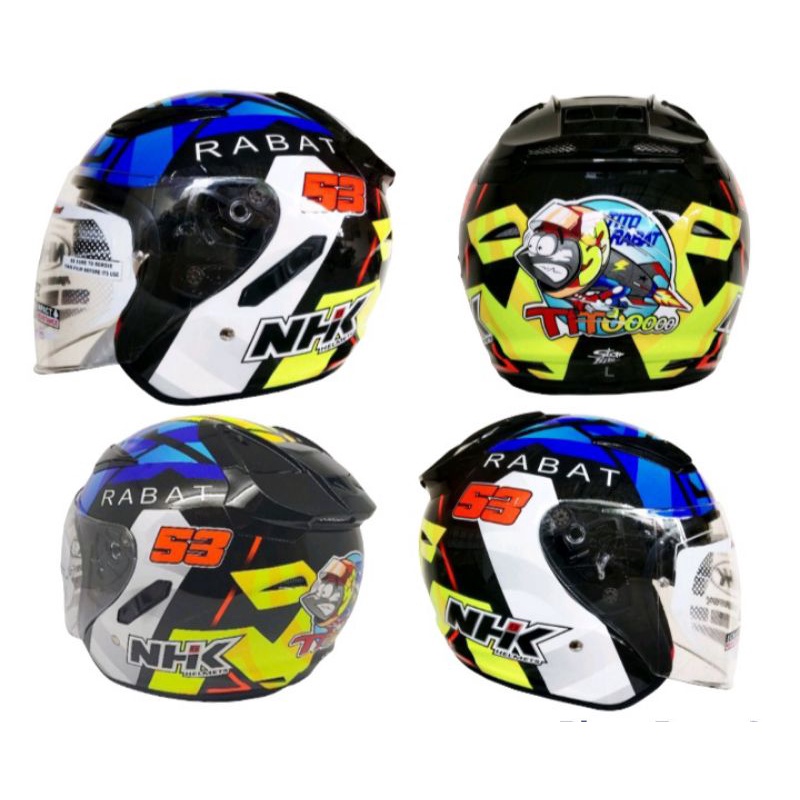 HELM NHK R1 MOTIF RABBAT GP EDITION DOUBEL VISOR