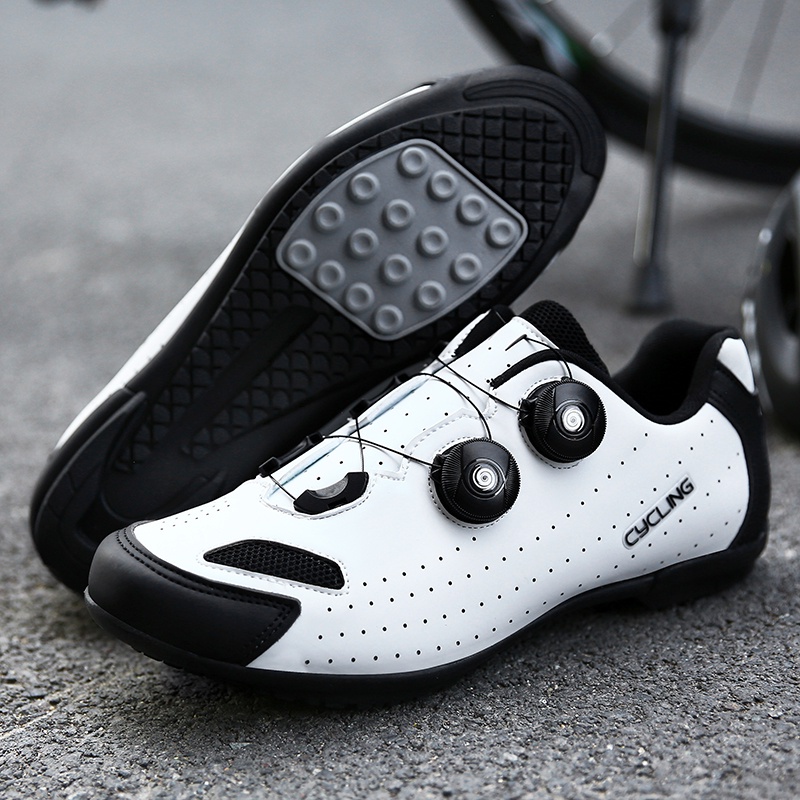 COD Sepatu Sepeda Pria 37 38 39 Roadbike Original Flat Non Cleat Gowes Shoes Profesional Import Keren Outdoor 110