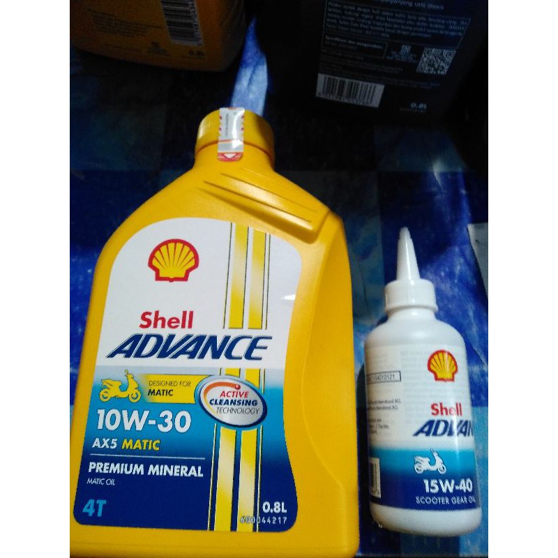 paket shell advance ax5 matic 0,8 Saw 10-30  + oli gear 120 ml