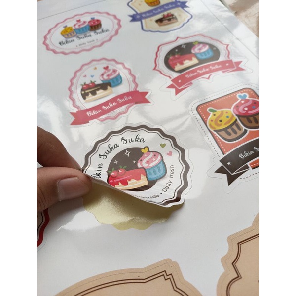 sticker cromo cuting custom lembaran