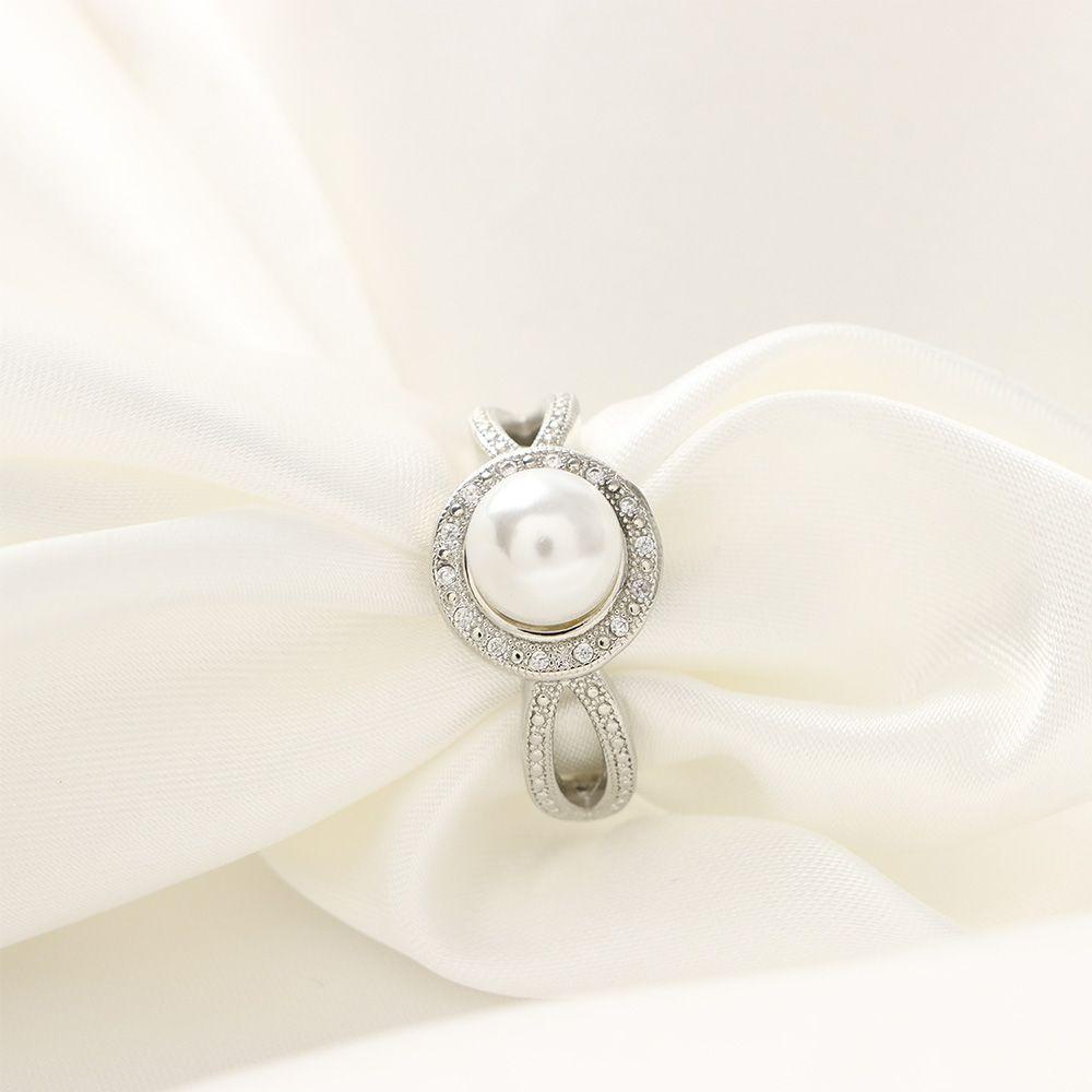 Lily Pearl Ring Engagement Wanita Fashion Aksesoris Populer