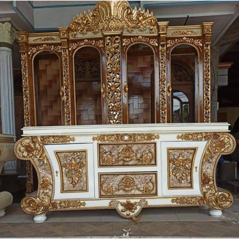 BUFET TV UKIR JATI MEJA TV JATI JEPARA