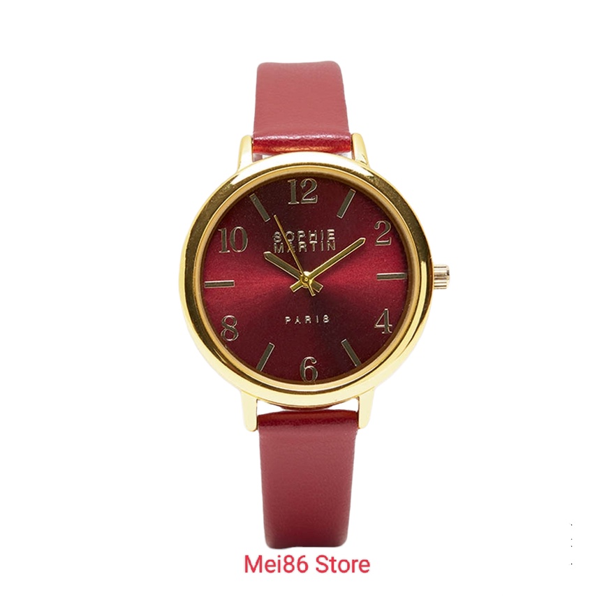 Sophie Paris Deandra Burgundy Jam Tangan Analog Wanita / n