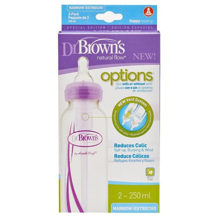 Dr. Brown's PP Option Narrow Bottle 2 Pack 250ml (Ready Pilihan Warna)