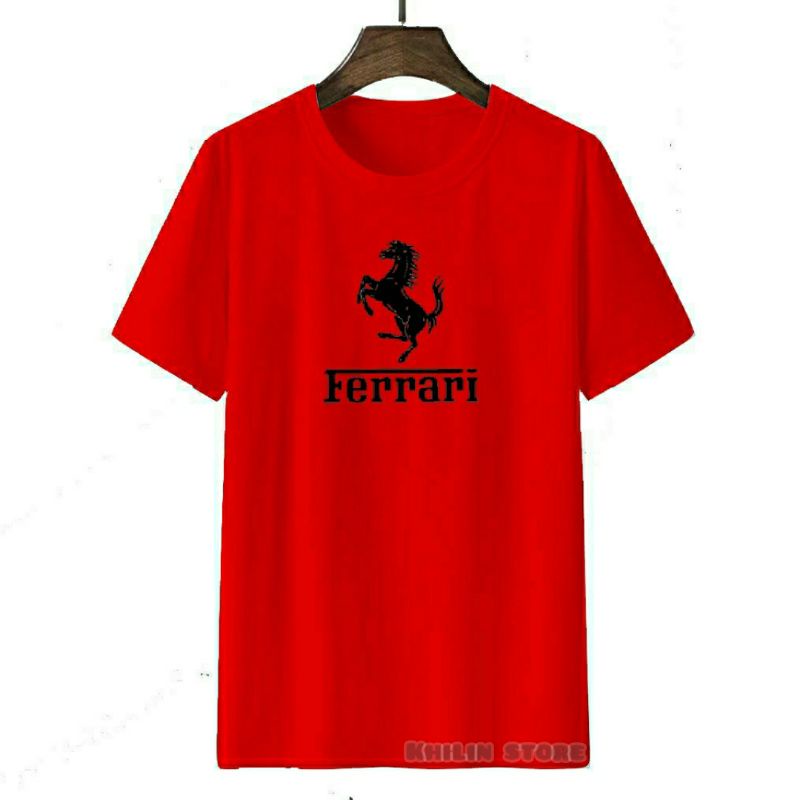 Kaos Pria Wanita Ferrari baju kaos pria wanita dewasa ferrari kaos lengan pendek kaos oblong pria wanita dewasa ferrari cotton combed