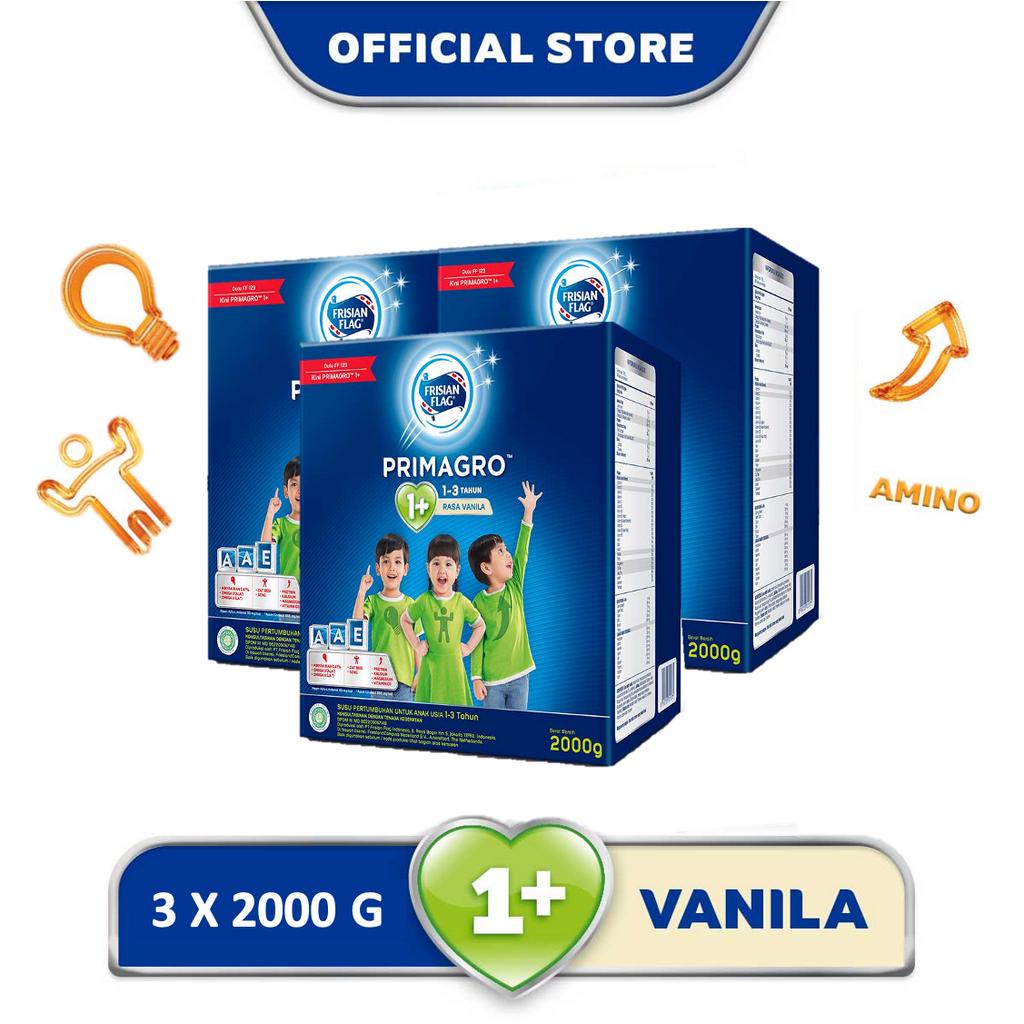 

Frisian Flag Primagro 1+ Vanilla 2000 gr - 3 Pcs