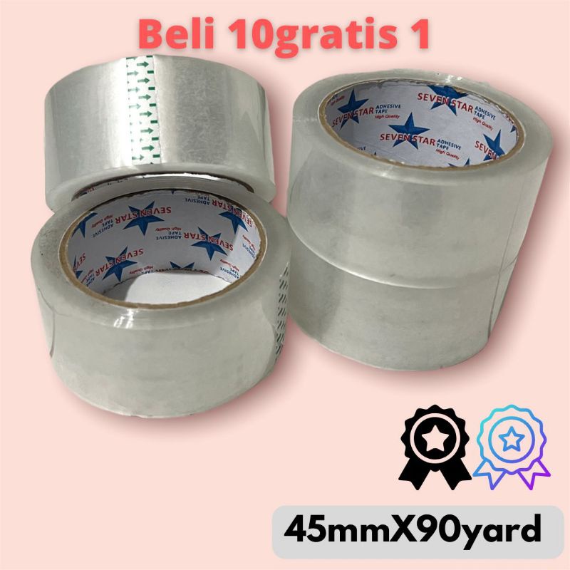

✨Oleh-Oleh Surabaya✨ Solasi Bening/Lakban Putih Tebal 45mm 90yard