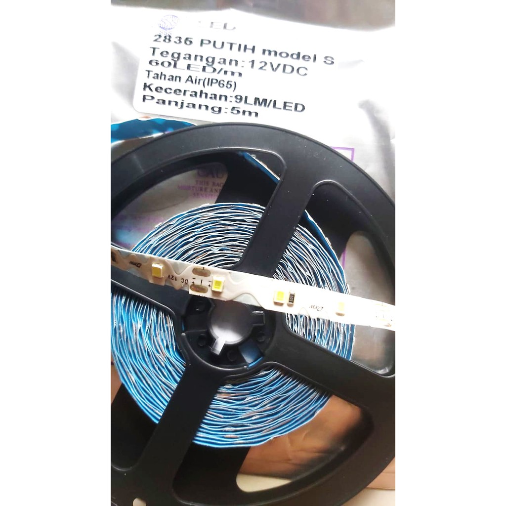 LED Strip Flexible 2835 300 LED per Rol 12V - Model S Putih