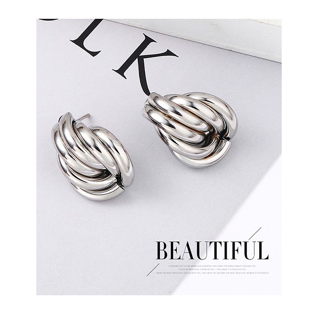 LRC Anting Tusuk Fashion Kc Inflatable Earrings Y61807