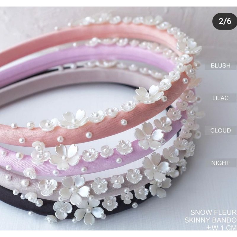 Snow Fleur Skinny Bando Handmadepita x Mmehuillet