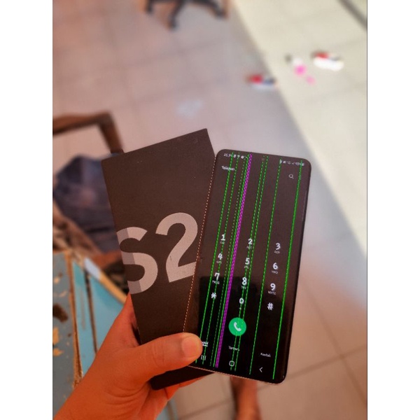 SAMSUNG GALAXY S20 PLUS MINUS LCD GARIS DAN RETAK TIPIS