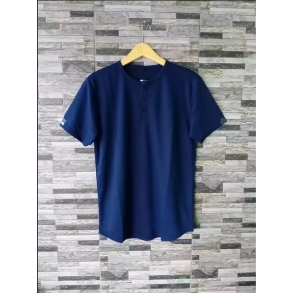 KAOS BAJU OBLONG PRIA COWOK SLIMFIT LENGAN PENDEK KLEP KANCING POLOSAN