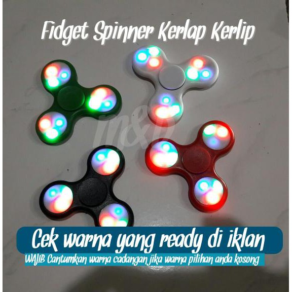 FIDGET SPINNER LAMPU KERLAP KERLIP