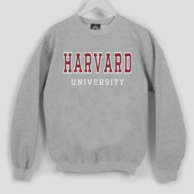 Kaos sweater outlet design HARVARD UNIVERSITY grey color