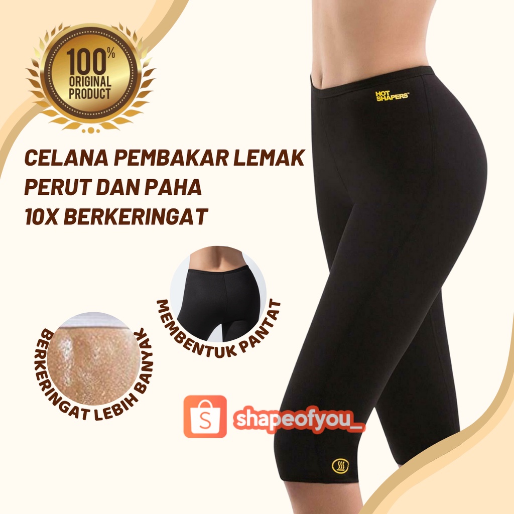 Celana pembakar pelangsing lemak perut buncit pinggang paha jumbo wanita xl xxl hotshaper slim pants